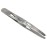HTS 172D0 4 Brushed Stainless Slanted Eyebrow Tweezers with Droplet Holes