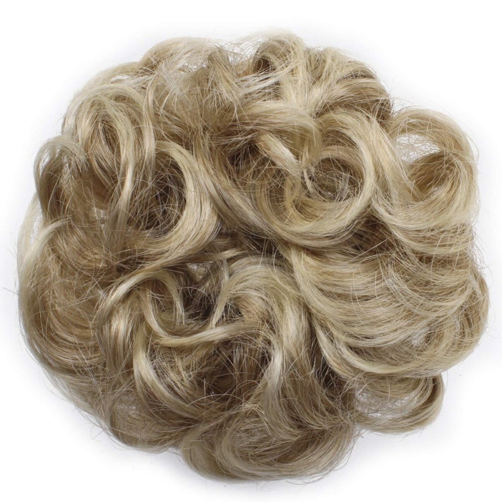 OneDor Ladies Synthetic Wavy Curly or Messy Dish Hair Bun Extension Hairpiece Scrunchie Chignon Tray Ponytail (15BT613)