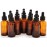 12, Amber, 1 oz Glass Bottles, with Glass Eye Droppers