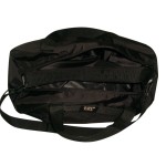 Sport Bag Featuring Wet Compartment, Swim or Gym Bag Main Compartment and Separate Wet Compartmant Made in USA. (Black)