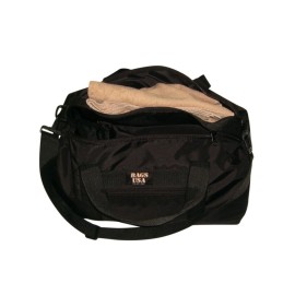 Sport Bag Featuring Wet Compartment, Swim or Gym Bag Main Compartment and Separate Wet Compartmant Made in USA. (Black)