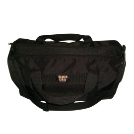Sport Bag Featuring Wet Compartment, Swim or Gym Bag Main Compartment and Separate Wet Compartmant Made in USA. (Black)