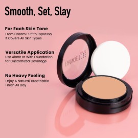 Frankie Rose Cosmetics Powder Foundation - Full Coverage Face Powder For Pores & Imperfections, Evens Out Skin Tone & Shine-Control | 58 Grams (Vintage)