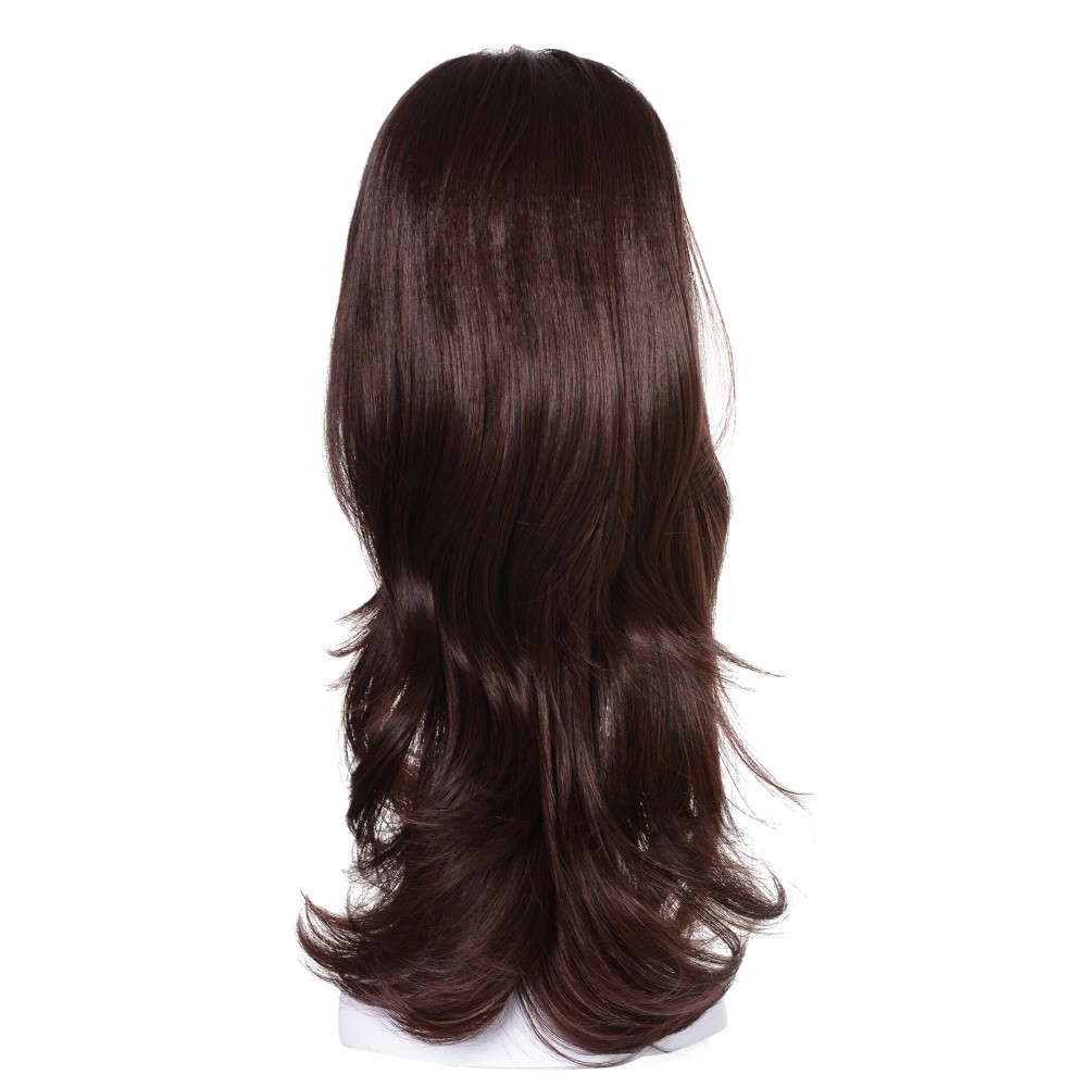 Onedor 22 Semi Curly Hair Women Ladies 3/4 Half Wig Premium Japanese Synthetic fibers Wigs with Secured Mesh Head Cap (2/33)