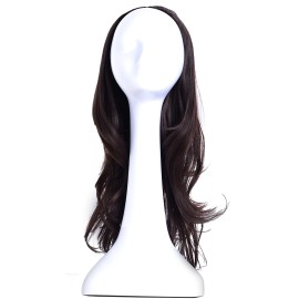 Onedor 22 Semi Curly Hair Women Ladies 3/4 Half Wig Premium Japanese Synthetic fibers Wigs with Secured Mesh Head Cap (2/33)