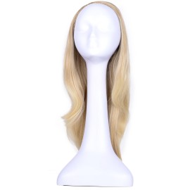 Onedor 22 Semi Curly Hair Women Ladies 3/4 Half Wig Premium Japanese Synthetic fibers Wigs with Secured Mesh Head Cap (R21T) Onedor 22 Semi Curly Hair Women Ladies 3/4 Half Wig Premium Japanese Synthetic fibers Wigs with Secured Mesh Head Cap (R21T)