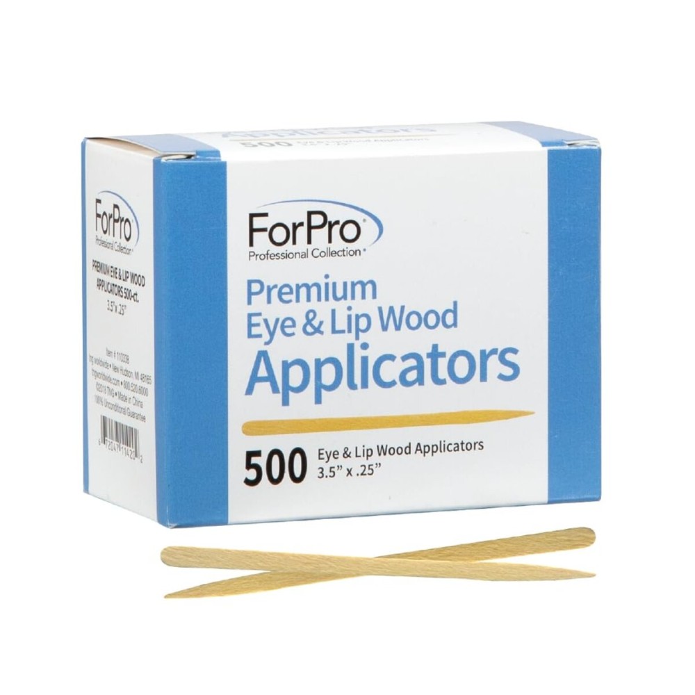 ForPro Professional Collection Premium Eye & Lip Wood Applicators, Non-Sterile, for Hair Removal Wax Application and DIY Projects, 3.5 L x .25 W, 500-Count ForPro Professional Collection Premium Eye & Lip Wood Applicators, Non-Sterile, for Hair Removal Wax Application and DIY Projects, 3.5 L x .25 W, 500-Count