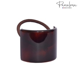 Parcelona French Canopy Celluloid Tortoise Shell Brown Pony Ponytail Hair Elastic Tie Scrunchies