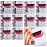 10 Sheets Multiple Pattern Collection Nail Art Tip White Sticker Guides