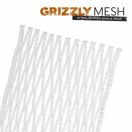 StringKing Grizzly 1s Semi-Soft Goalie Lacrosse Mesh Piece (White)