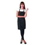 Betty Dain Glitz Salon Stylist Apron, Stylish, Lightweight, Versatile Color with Rhinestone Accents, Wrinkle Free Poly Nylon for Durability, Bottom Zipper Pockets, Adjustable Neck Closure, Black