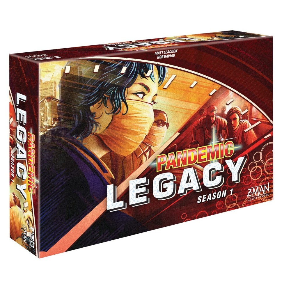 Pandemic Legacy Season 1 Board Game (Red) - Epic Year-Long Battle Against Deadly Diseases! Cooperative Strategy Game for Family Game Night, Ages 13+, 2-4 Players, 1 Hr Playtime, Made by Z-Man Games