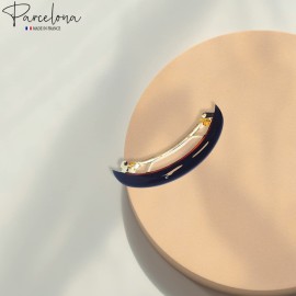 Parcelona French Half Round Thin 3 inch Tortoise Shell Brown Celluloid Automatic Hair Barrette Clip for Thick Hair, Made in France Parcelona French Half Round Thin 3 inch Tortoise Shell Brown Celluloid Automatic Hair Barrette Clip for Thick Hair, Made in France