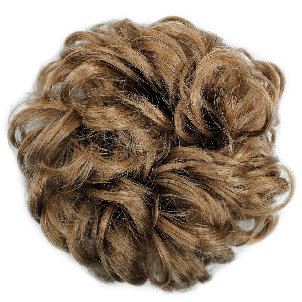 OneDor Ladies Synthetic Wavy Curly or Messy Dish Hair Bun Extension Hairpiece Scrunchie Chignon Tray Ponytail (19)