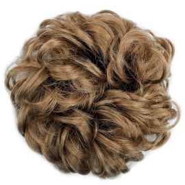 OneDor Ladies Synthetic Wavy Curly or Messy Dish Hair Bun Extension Hairpiece Scrunchie Chignon Tray Ponytail (19)