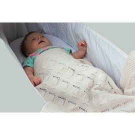 Boys Luxury 100% Cashmere Baby Blanket - \'Baby Blue\' - Hand Made in Scotland by Love Cashmere - RRP $300