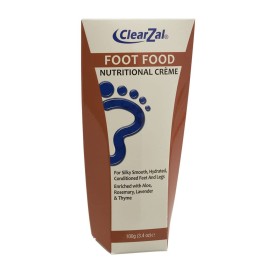 ClearZal Nutritional Foot Food Cream with Aloe Vera, Urea Based Cream, Quick Absorbing, Non-Greasy, Retains Skins Natural Hydration, Conditions Rough Dry Skin To Silky Smooth, 3.4 Oz ClearZal Nutritional Foot Food Cream with Aloe Vera, Urea Based Cream, Quick Absorbing, Non-Greasy, Retains Skins Natural Hydration, Conditions Rough Dry Skin To Silky Smooth, 3.4 Oz