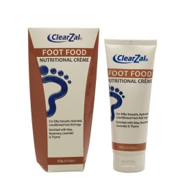 ClearZal Nutritional Foot Food Cream with Aloe Vera, Urea Based Cream, Quick Absorbing, Non-Greasy, Retains Skins Natural Hydration, Conditions Rough Dry Skin To Silky Smooth, 3.4 Oz ClearZal Nutritional Foot Food Cream with Aloe Vera, Urea Based Cream, Quick Absorbing, Non-Greasy, Retains Skins Natural Hydration, Conditions Rough Dry Skin To Silky Smooth, 3.4 Oz
