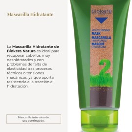 SALERM - Moisturizing Mask Biokera Natura - 200 ml - Ideal for Dry or Dehydrated Hair - with Wheat Germ Oil - Deep Hydration - Smoother and Shinier Hair SALERM - Moisturizing Mask Biokera Natura - 200 ml - Ideal for Dry or Dehydrated Hair - with Wheat Germ Oil - Deep Hydration - Smoother and Shinier Hair