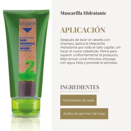 SALERM - Moisturizing Mask Biokera Natura - 200 ml - Ideal for Dry or Dehydrated Hair - with Wheat Germ Oil - Deep Hydration - Smoother and Shinier Hair SALERM - Moisturizing Mask Biokera Natura - 200 ml - Ideal for Dry or Dehydrated Hair - with Wheat Germ Oil - Deep Hydration - Smoother and Shinier Hair