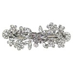 Faship Gorgeous Clear Crystal Floral Hair Barrette
