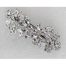 Faship Gorgeous Clear Crystal Floral Hair Barrette Faship Gorgeous Clear Crystal Floral Hair Barrette