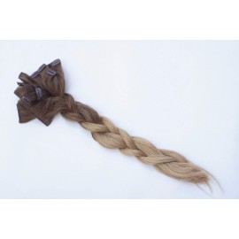 Tressmatch 20(22) Clip in Premium Remy Human Hair Extensions Thick to Ends Ombre Chestnut/medium Brown to Natural Blonde 10 Pieces(pcs) Full Head Volume Set [Set Weight:5.7oz/160grams]