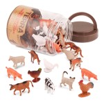 Terra by Battat - 60pcs Farm Animals Toy Tube - Mini Plastic Barnyard Animal Figurines for Kids - Includes Cow, Pig, Goat, Sheep & More - Educational Playset for Toddlers Ages 3+