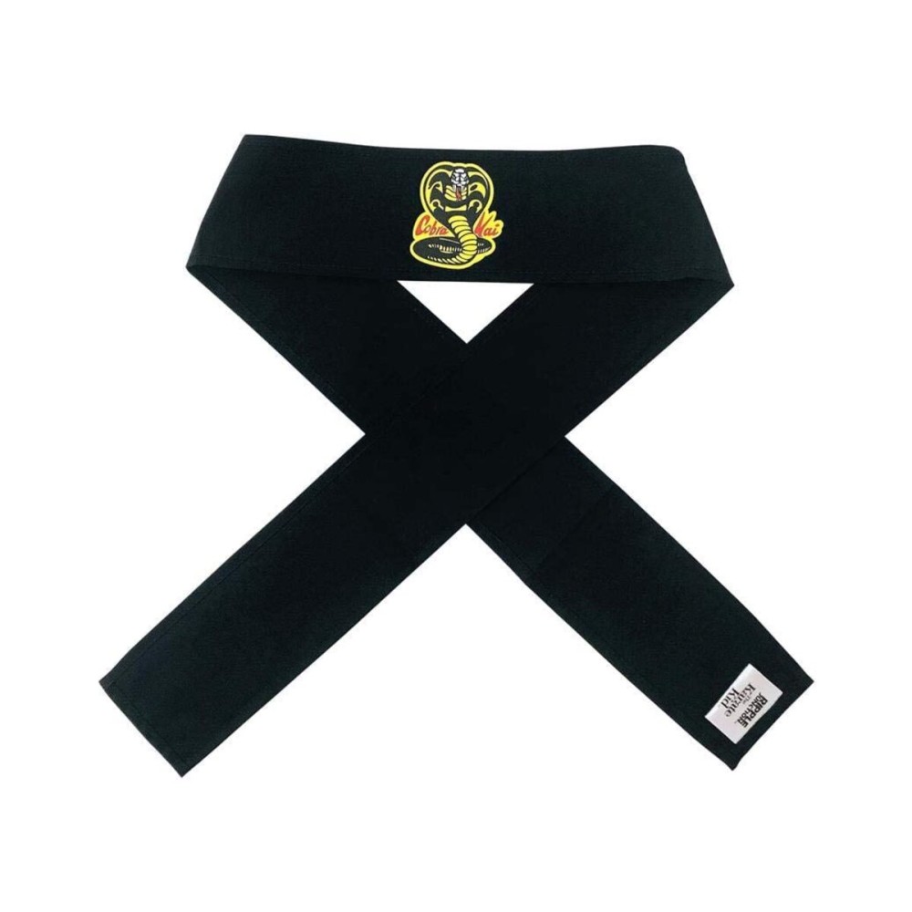 Ripple Junction Cobra Kai Headband Karate Dojo Logo Tie Back Costume Accessory Officially Licensed