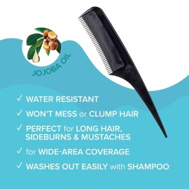 RED by Kiss Quick Cover Root Touch Up Comb Type Water-Resistant Temporary Gray Concealer Cover Up Brush for Hair and Beard (Black) RED by Kiss Quick Cover Root Touch Up Comb Type Water-Resistant Temporary Gray Concealer Cover Up Brush for Hair and Beard (Black)