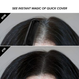 RED by Kiss Quick Cover Root Touch Up Comb Type Water-Resistant Temporary Gray Concealer Cover Up Brush for Hair and Beard (Black) RED by Kiss Quick Cover Root Touch Up Comb Type Water-Resistant Temporary Gray Concealer Cover Up Brush for Hair and Beard (Black)