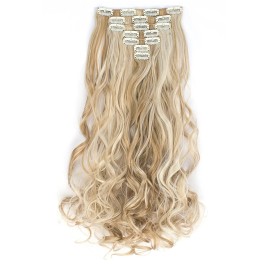 OneDor 20 Curly Full Head Clip in Synthetic Hair Extensions 7pcs 140g (27XH613)