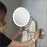 Zadro 14 Round Fluorescent 5X/1X Bathroom Magnifying Mirror Wall Mounted Makeup Mirror 20 Extendable Shaving Mirror