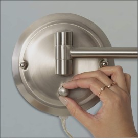 Zadro 14 Round Fluorescent 5X/1X Bathroom Magnifying Mirror Wall Mounted Makeup Mirror 20 Extendable Shaving Mirror