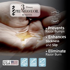 Best Pre-Shave Oil, Sandalwood, Premium Shaving Oil for Effortless Smooth Irritation-free Shave. 1 Oz