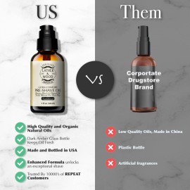 Best Pre-Shave Oil, Sandalwood, Premium Shaving Oil for Effortless Smooth Irritation-free Shave. 1 Oz