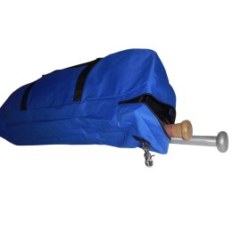 Jumbo Baseball Bag, Equipment Bag, Softball Bag with Inside Pocket Made in USA. (Blue/black)