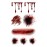 Supperb Temporary Tattoos - Bleeding Wound, Scar Halloween Halloween Tattoos (Set of 2)