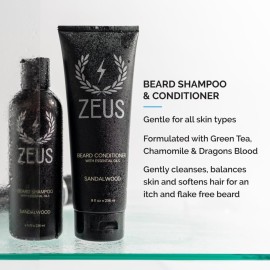 ZEUS Deluxe Beard Wash & Grooming Kit for Men - Natural Beard Oil, Beard Wash Combo & Beard Brush Gift Set (Verbena Lime) ZEUS Deluxe Beard Wash & Grooming Kit for Men - Natural Beard Oil, Beard Wash Combo & Beard Brush Gift Set (Verbena Lime)