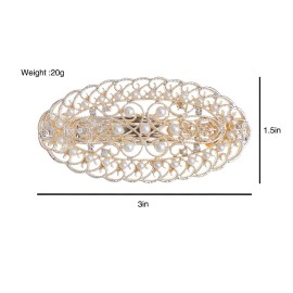 IPINK New Women Pearl Flower Hair Clip Barrette Hairpin