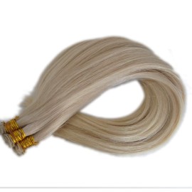 White Blonde Hand Tied Weft Extensions 60 Silky Straight Hair Bundles 18inch 100gm 6A White Blonde Hand Tied Weft Extensions 60 Silky Straight Hair Bundles 18inch 100gm 6A