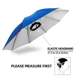 NLDGDZJ Umbrella Hat for Adults Women Men-27 Hands-Free Elastic Headband Sun Shade head umbrella hat for Fishing/Camping/Farming/Gardening/Photography/Sports Events/Costume Fun