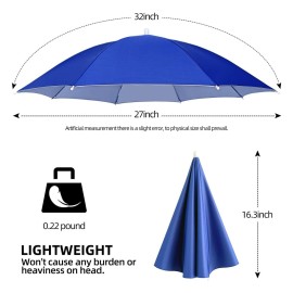 NLDGDZJ Umbrella Hat for Adults Women Men-27 Hands-Free Elastic Headband Sun Shade head umbrella hat for Fishing/Camping/Farming/Gardening/Photography/Sports Events/Costume Fun