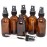 Vivaplex, 6, Amber, 2 oz Glass Bottles, with Black Fine Mist Sprayers