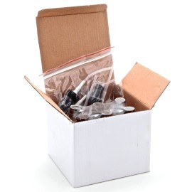 Vivaplex, 6, Amber, 2 oz Glass Bottles, with Black Fine Mist Sprayers