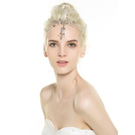 Aukmla White Indian Chain Hair Jewelry Boho Festival Egyptian Head Chain Pendant Headpiece Beads Gold bridal Hairstyle Pearls Christmas for Women and Girls Aukmla White Indian Chain Hair Jewelry Boho Festival Egyptian Head Chain Pendant Headpiece Beads Gold bridal Hairstyle Pearls Christmas for Women and Girls