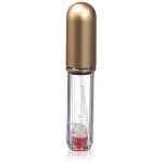 Travalo Pod Pure Perfume Atomizer - Leak-Proof and TSA Approved for Air Travel - Reusable and Airtight Easy-Fill Mini Pump Sprayer - Lightweight, Clear Body, Fun Colorful Lid - Gold 0.17oz
