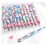 JEWEL TOOL (12 Pack) 3.5 (8.89 cm) Straight Tip Salon Tweezers | Floral Designs: Roses & Daisies | Quality Stainless Steel | Textured Grip | Ideal for Eyebrows & Facial Hair