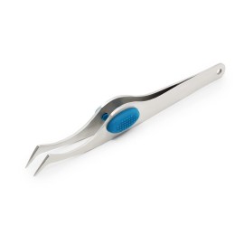 Dritz 818 Soft Grip Tweezers, 4 inches, Silver
