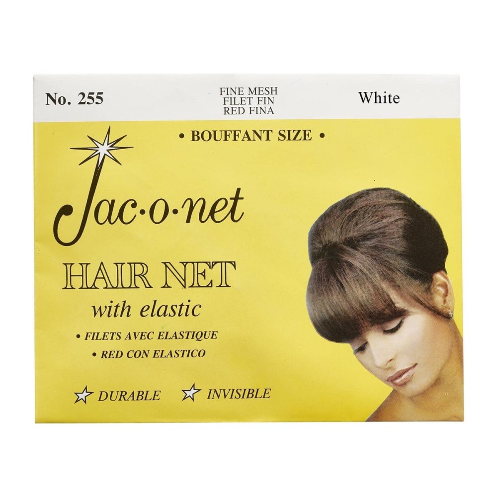Jac-O-Net Hair Net Tiny Mesh Bouffant/Large Size, White,1 Net Per Pack [Pack of 12]